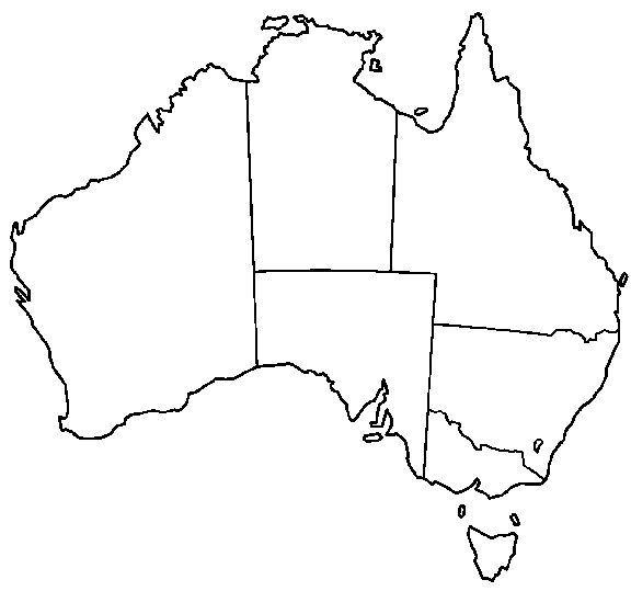 Geografi & Kartor Australia