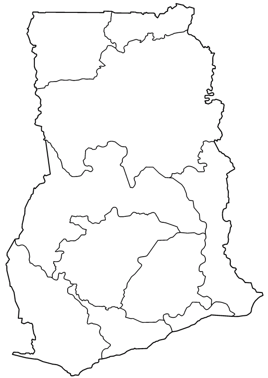 Geografi & Kartor Ghana