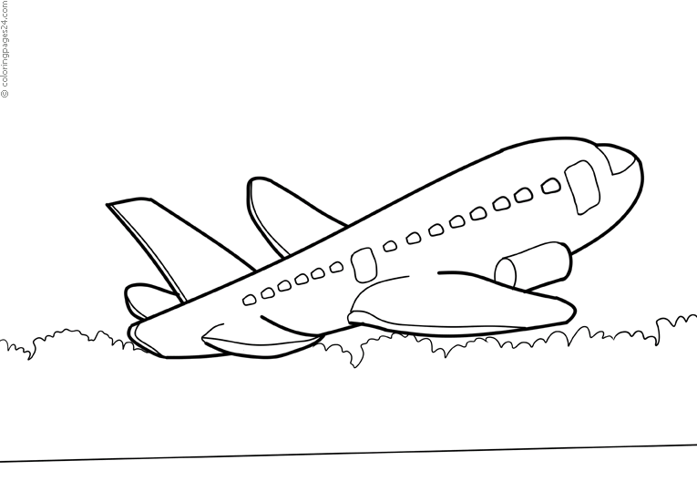 Flygplan som lyfter från marken