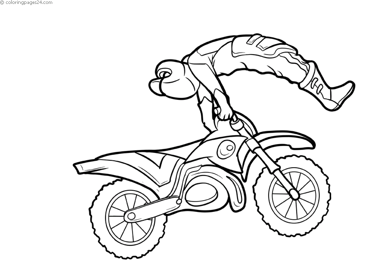 En kille gör trick på en motor cross