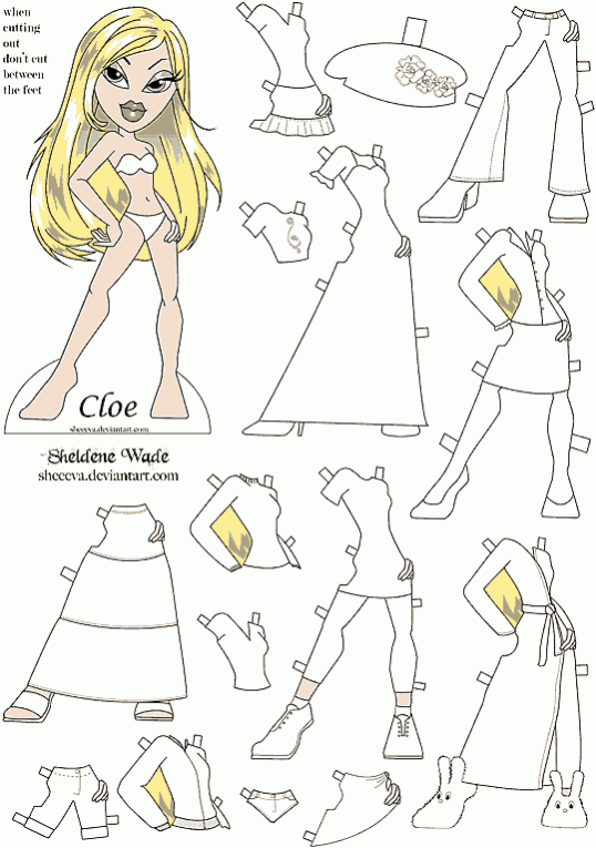 Pappersdockor Cloe