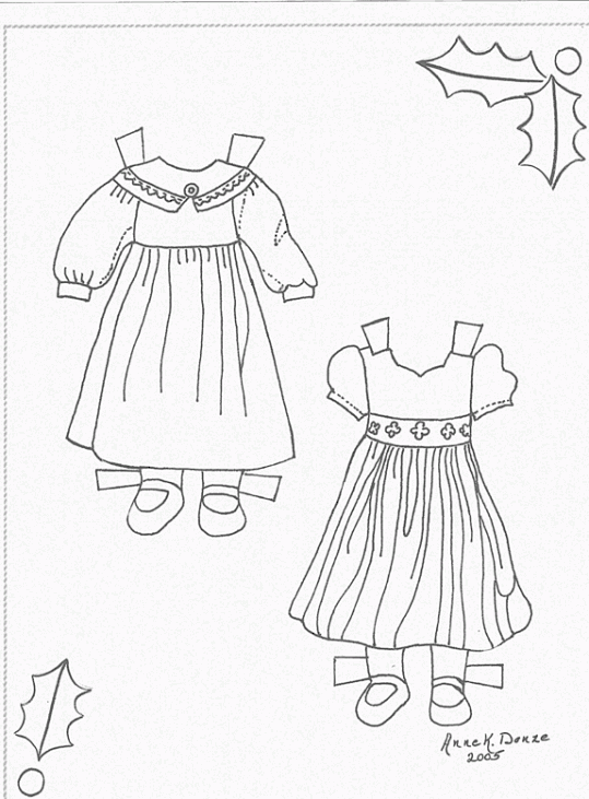 Pappersdockor Alice 1