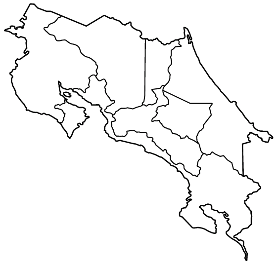 Geografi & Kartor Costa Rica