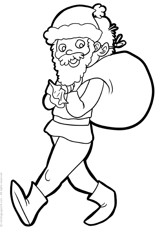 Tomtefar bär på en säck