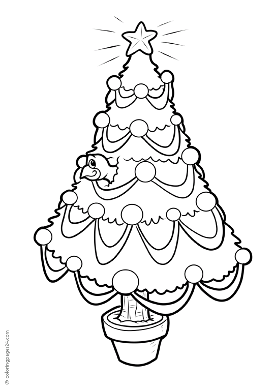 Närbild på julgran