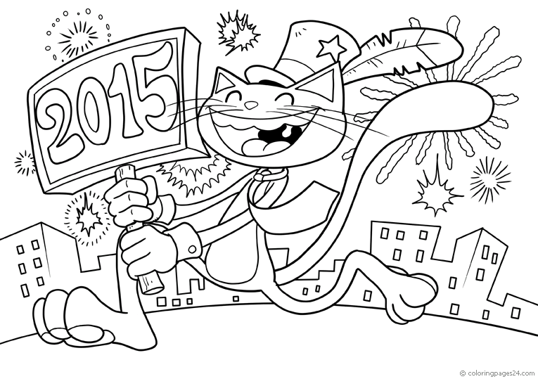 Katt på nyårsafton år 2015
