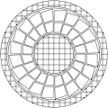 Mandala med massor av fyrkanter